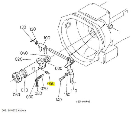 Kubota 06613-10675 Grease Nipple - OEM Fitting for Clutch Rods, Lift Rods & Axles