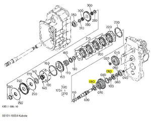 Kubota 08101‑16004 Ball Bearing - Genuine OEM Replacement for Clutch & Transmission Shafts