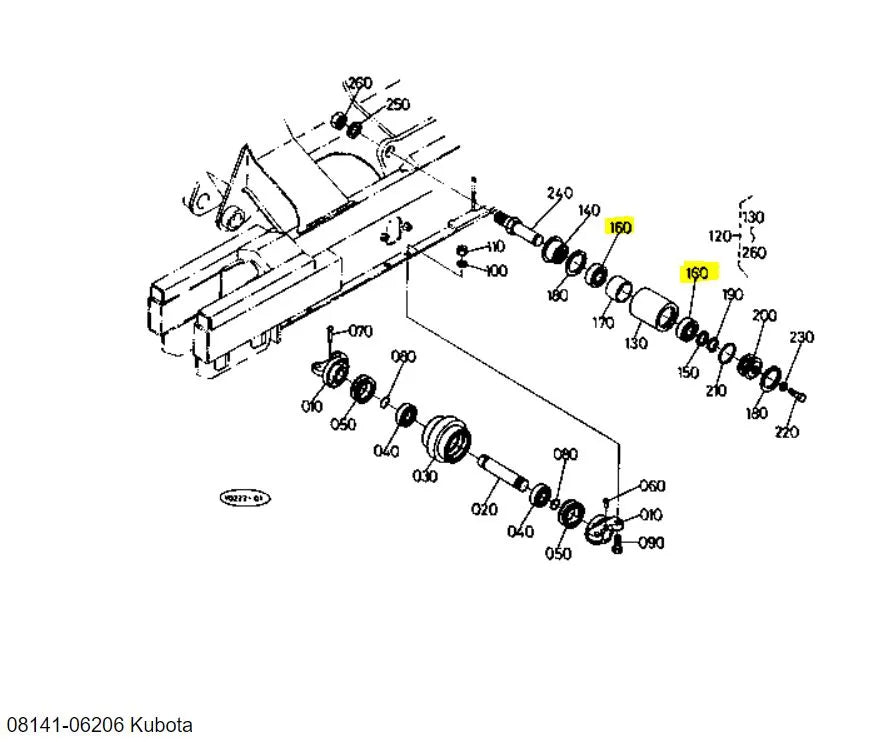 Kubota 08141‑06206 Ball Bearing - OEM Roller & Axle Bearing for Excavators & RTVs