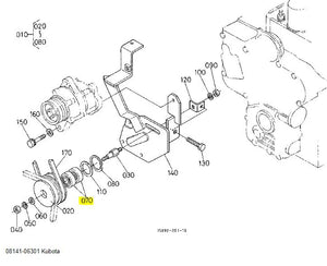 Kubota 08141‑06301 Ball Bearing - OEM Tension Pulley & Dynamo Replacement