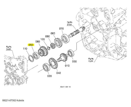Kubota 08221-07302 Ball Bearing 