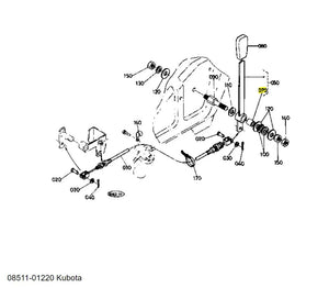 Kubota 08511-01220 Bushing - OEM Accelerator, PTO & Control Lever Replacement