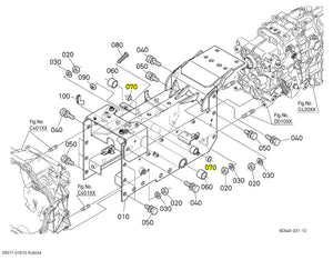 Kubota 08511-01610 Bushing - OEM Speed Control, Steering & Gear Shift Replacement