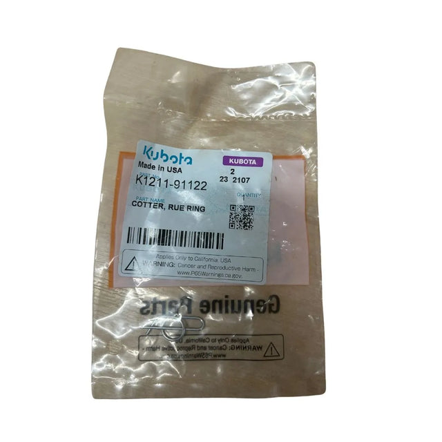 Kubota 121191122 Rue Cotter Ring For Various Kubota Lawnmowers + RTVS 