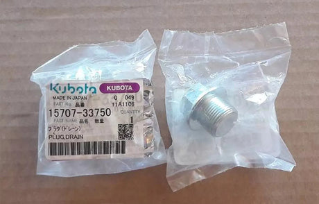 Kubota 15707-33750 Oil Pan Drain Plug - Genuine OEM Replacement
