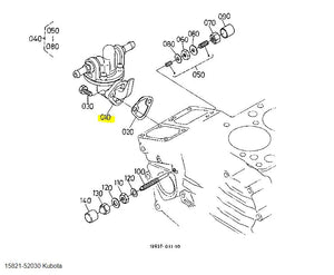 Kubota 15821-52030 Fuel Pump Assembly | Genuine OEM Mechanical Fuel Pump