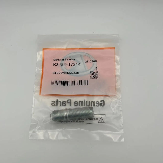 Kubota 3181-17214 Stud For Rear Wheel For Models, BX231, BX261, BX2350, G23, G26, RTVX900, ZD236, ZD1211