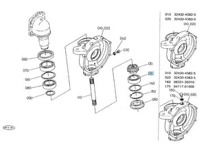 Kubota 32440-43920 Ball Bearing | Genuine OEM Front Axle & Clutch Component