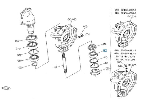 Kubota 32440-43920 Ball Bearing | Genuine OEM Front Axle & Clutch Component
