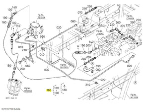 Kubota 3C151-67700 Brake Pipe Assembly – Genuine OEM for M-Series Tractors