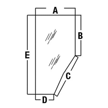 Kubota 3G710-70770 Left Door Glass | OEM Cab Glass for M-Series Tractors
