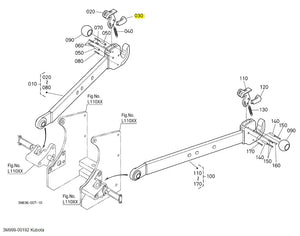 Kubota 3M999-00192 LOCK, CLAW - OEM Lower Link Lock for Secure Connections