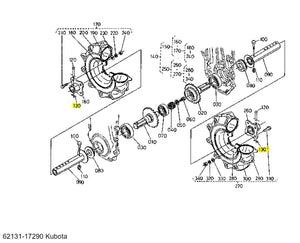 Kubota 62131-17290 Spring Pin - Genuine Rear Wheel & Hub Retaining Pin for B Series Tractors