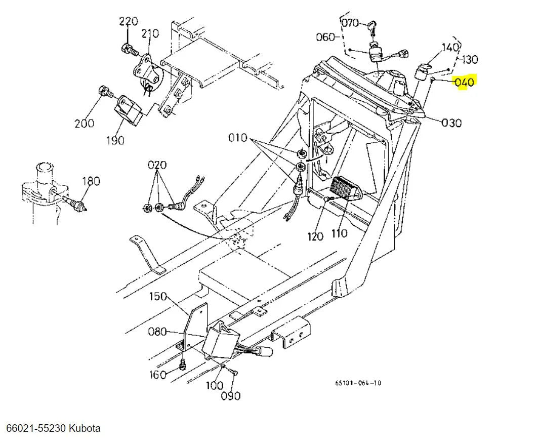 Kubota 66021-55230 Screw - High-Quality Pan-Head Screw for Dashboards & Panels