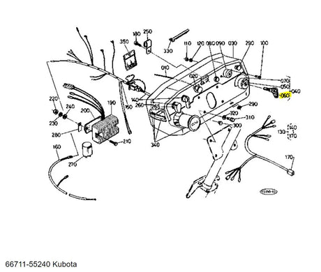 Kubota 66711-55240 Key Start Switch - Genuine Ignition Switch for B4200 & B7100HST Tractors
