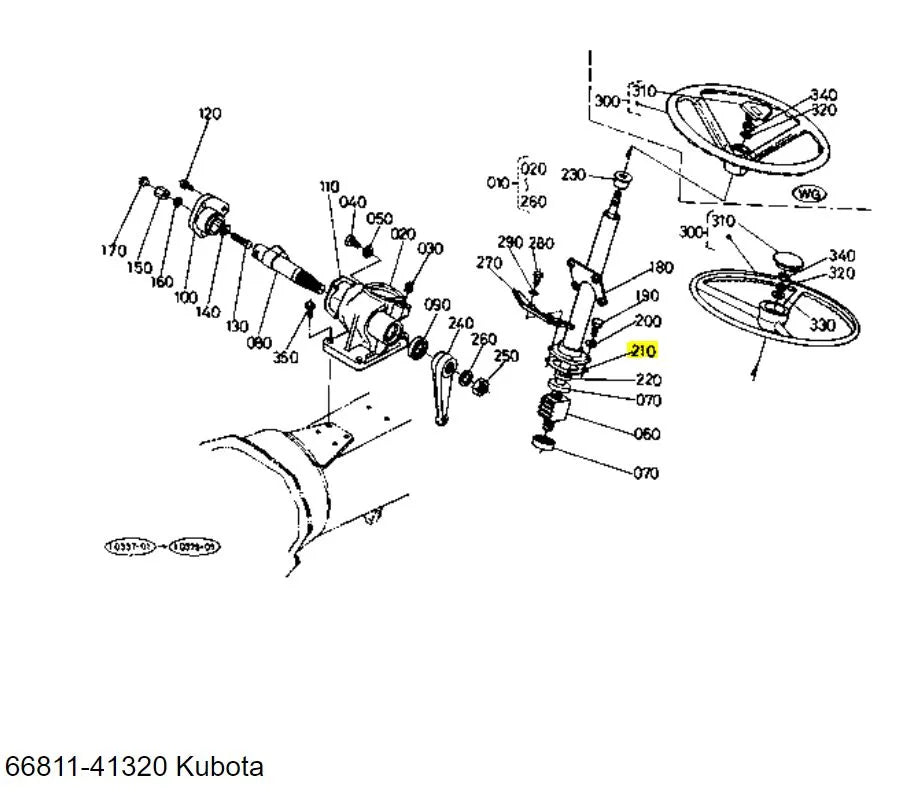 Kubota 66811-41320 Shim - Precision Steering Component for Kubota Tractors