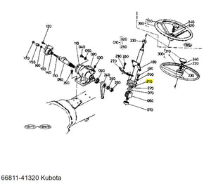 Kubota 66811-41320 Shim - Precision Steering Component for Kubota Tractors