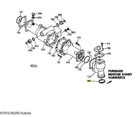 Kubota 67910-56250 Dust Seal | OEM Rear Axle & Bevel Gear Case Seal
