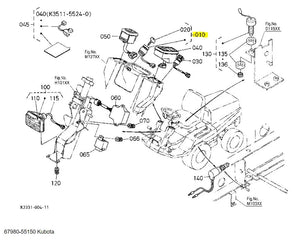 Kubota 67980-55150 Starter Switch Assembly - OEM Replacement for F & GF Series
