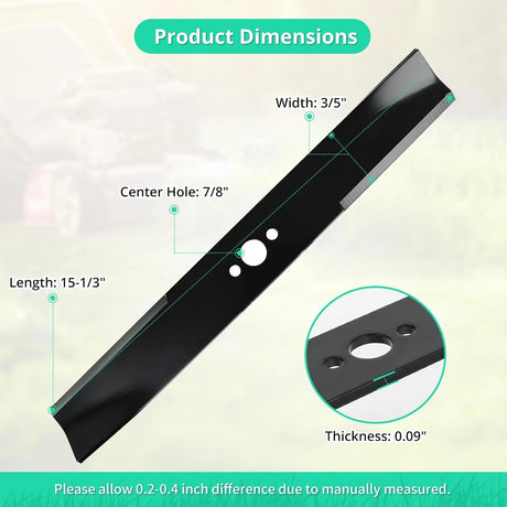 Kubota 70712-34334 Mower Blade - Fits RC44LT Deck (T1600/T1600H)