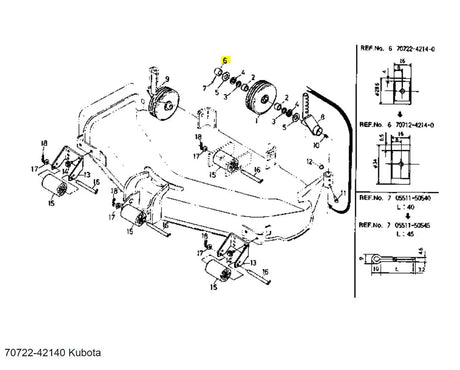 Kubota 70722-42140 Collar for Front and Rear Wheels | OEM Quality