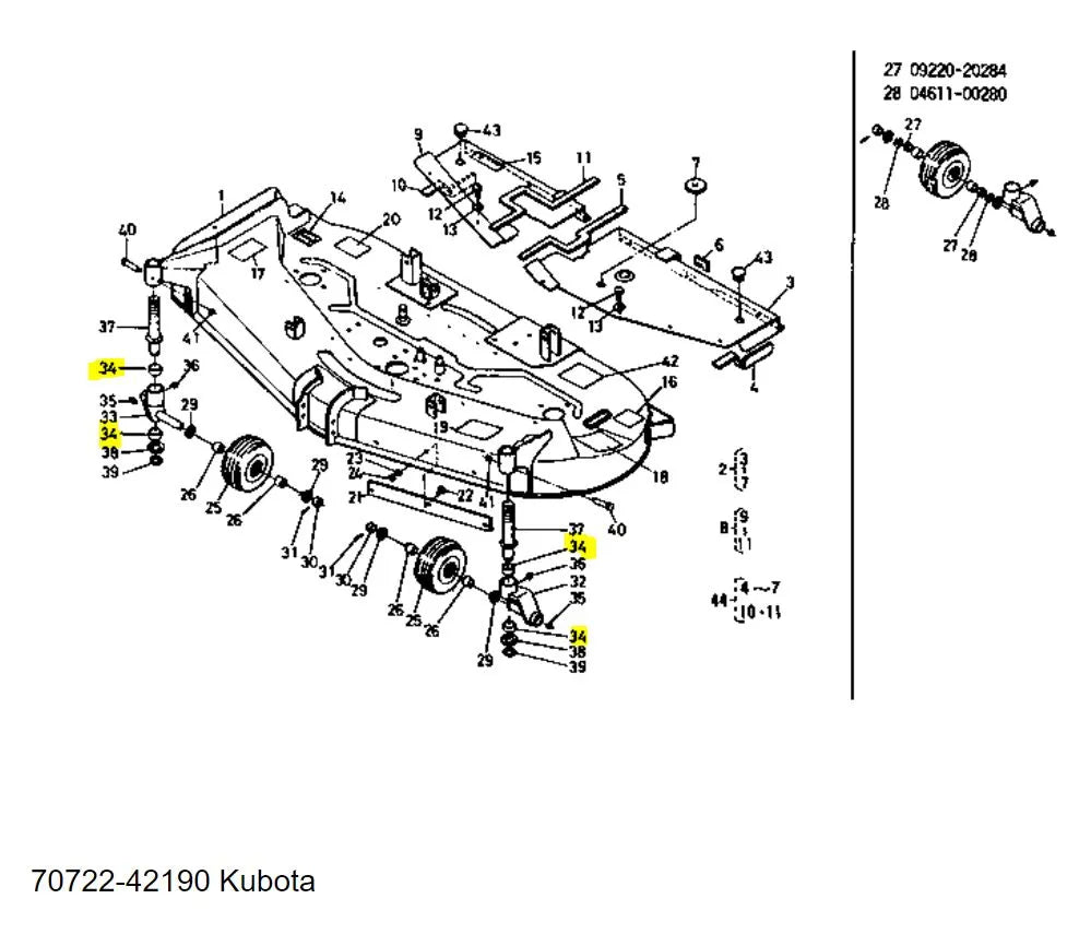 Kubota 70722-42190 Bush for Front and Rear Wheels | OEM Quality