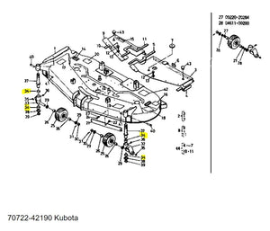 Kubota 70722-42190 Bush for Front and Rear Wheels | OEM Quality