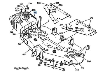 Kubota 70722-47120 Spring - Discharge Cover/Anti-Scalp/Rear Wheel Deck Spring (OEM)