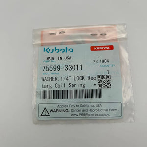 Kubota Lock Spring Washer 75599-33011 For Models, BX2200D, BX2200E, G18, G2160, G21, GCK500, LA1002, LA211, LA302, LA350, LA402, ZD28