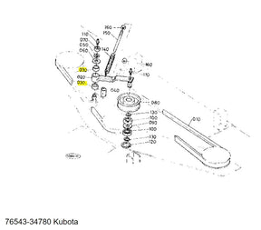 Kubota 76543-34780 Bush for Tension Pulley Assemblies | OEM Quality