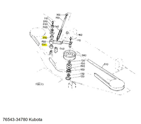 Kubota 76543-34780 Bush for Tension Pulley Assemblies | OEM Quality