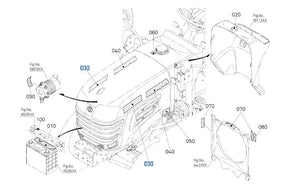 Kubota B1241 Label Kit - S10200 Front Label & 6C792-47270 Marking