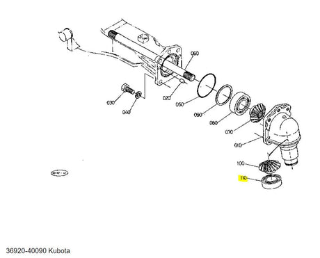 Kubota Ball Bearing 36920-40090 – Genuine Differential and Input Shaft Component