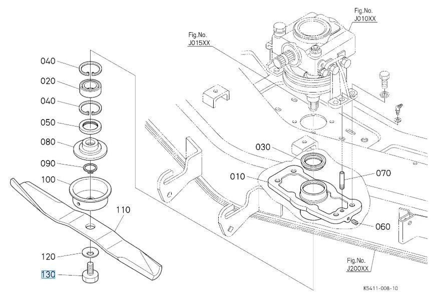Kubota Blade Bolt M12×1.25 (K5700-34375) | Genuine Kubota Part