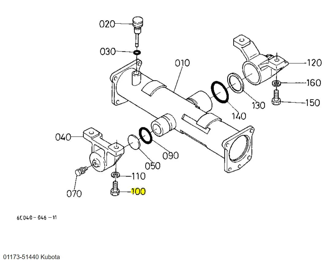 Kubota Bolt 01173-51440 | Heavy-Duty OEM Fastener for Tractors & Equipment