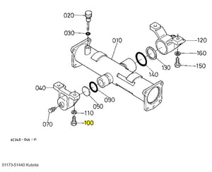 Kubota Bolt 01173-51440 | Heavy-Duty OEM Fastener for Tractors & Equipment
