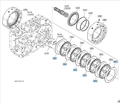 Kubota Brake Plate  36330-65130 M100GXDTC-2,L4150,M105GXDTC-4	 M Series 