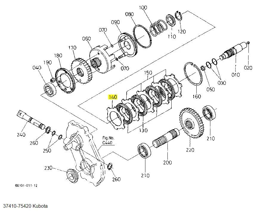 Kubota Clutch Plate 37410-75420 - OEM Steel Plate for PTO & Clutch Systems