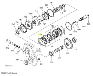 Kubota Clutch Plate 37410-75420 - OEM Steel Plate for PTO & Clutch Systems