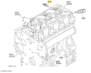 Kubota Coolant Temperature Sensor (1G49883040) - Compatible with RTV-X Series
