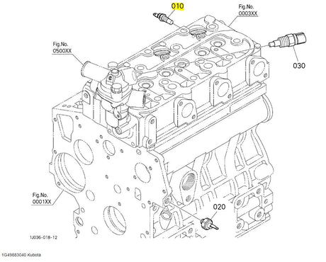 Kubota Coolant Temperature Sensor (1G49883040) - Compatible with RTV-X Series