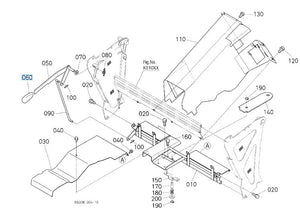 Kubota Duct Grip K6304-42840 (Black 83) | Genuine OEM Part