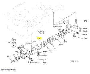 Kubota Front Axle Bracket Bush 33750-41680 - OEM Suspension Component