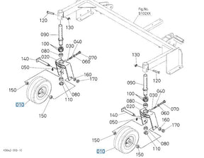 Kubota Front Wheel - K5642-42242 (9x3.50-4) for RCK Mower Decks