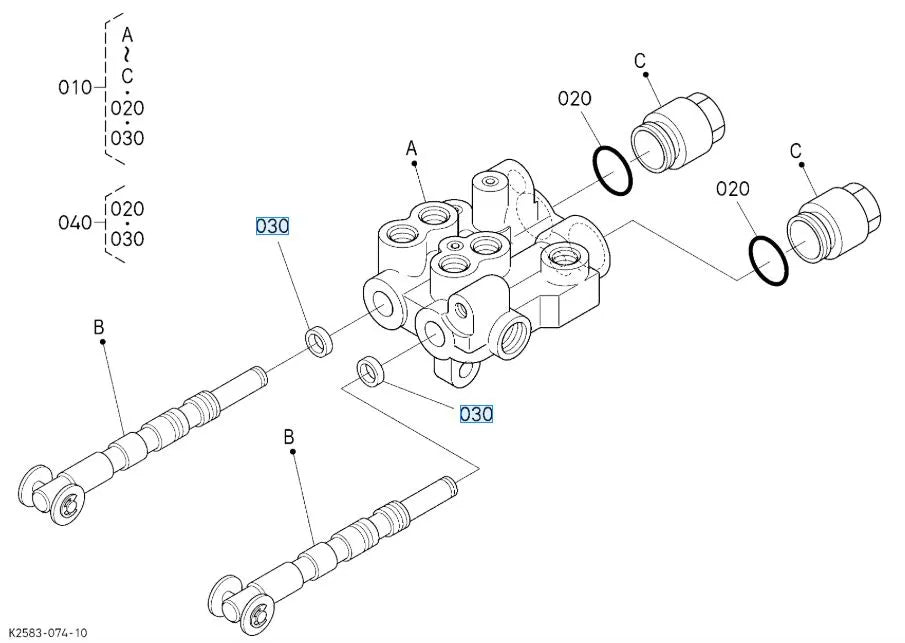 Kubota Gasket YT719-10150 - For Rear & Remote Control Valve Kits