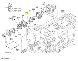 Kubota Gear Shift Spring 3F740-28430 - OEM First/Second & Third/Fourth Gear Selector Spring