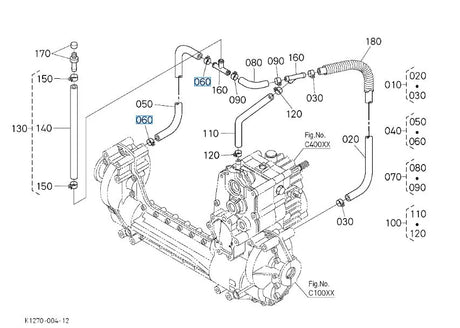 Kubota Hose Clamp K1253-36860 - Genuine Hydraulic & Transmission Line Clamp for GR Series