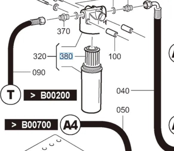 Kubota Hydraulic Pump and Filter Kit - FC4-501 Pump, FC4-441 Hoses, W7800-02300 Filter Cartridge