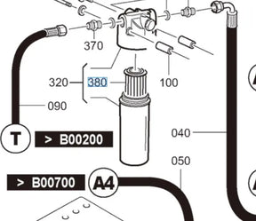 Kubota Hydraulic Pump and Filter Kit - FC4-501 Pump, FC4-441 Hoses, W7800-02300 Filter Cartridge