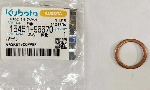 Kubota Injection Pump Gasket - 15401-96650 OEM Seal